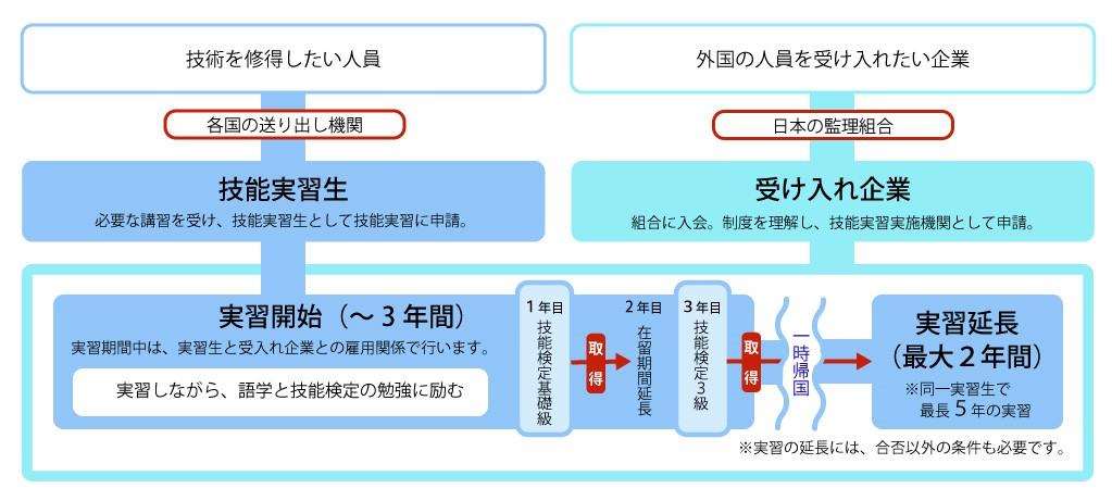 技能実習生の期間・条件